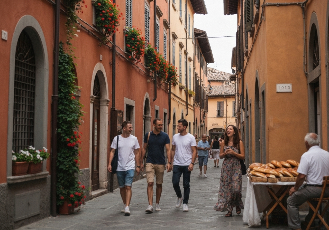 Spontaneous smartphone photo of daily life in Modena, Italy, authentic and unposed