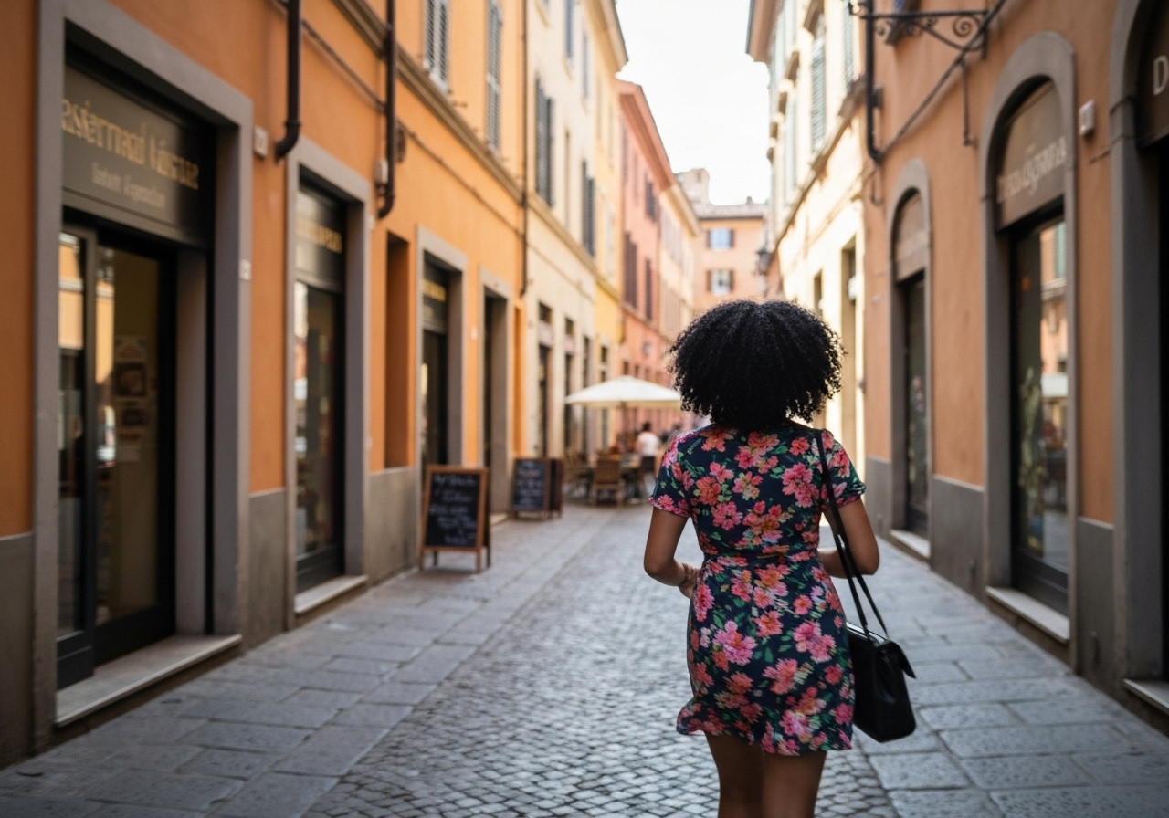 Spontaneous smartphone photo of daily life in Bologna, Italy, authentic and unposed