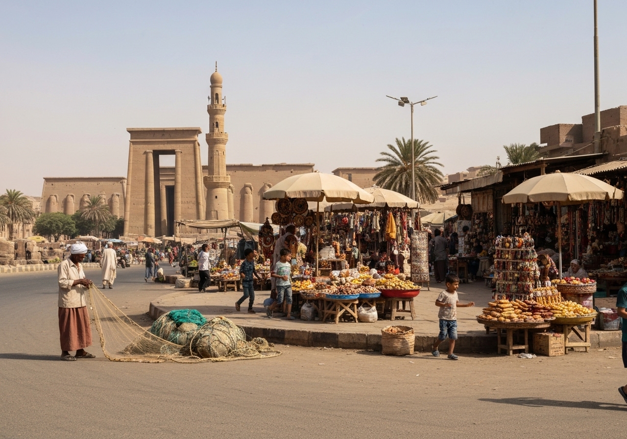 Spontaneous smartphone photo of daily life in Aswan, Egypt, authentic and unposed