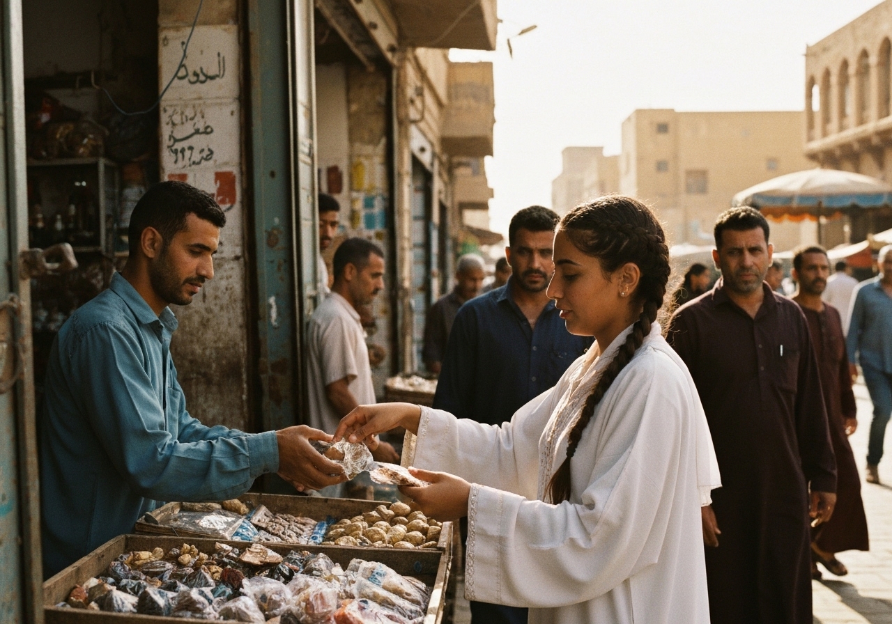 Spontaneous smartphone photo of daily life in Aswan, Egypt, authentic and unposed