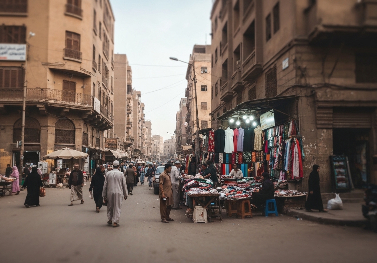 Spontaneous smartphone photo of daily life in Cairo, Egypt, authentic and unposed