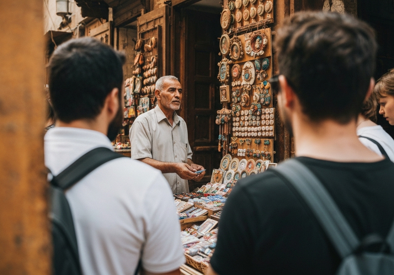 Natural travel moment in Cairo, Egypt, taken with smartphone, imperfect framing