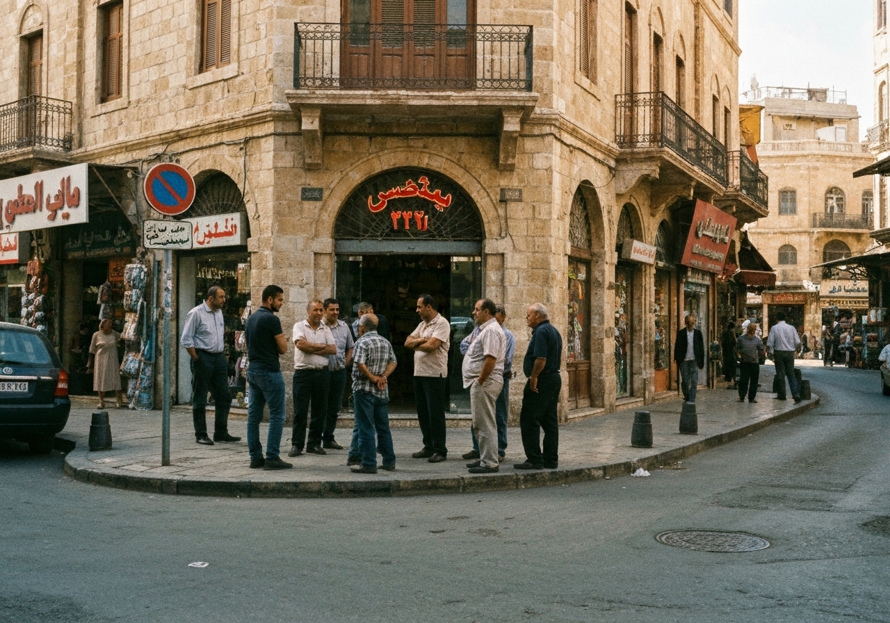 Casual street photography moment in Amman, Jordan, capturing genuine local atmosphere
