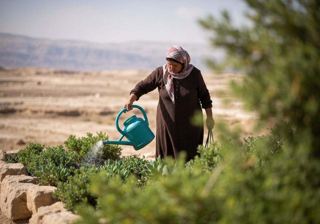 Spontaneous smartphone photo of daily life in Dead Sea, Jordan, authentic and unposed