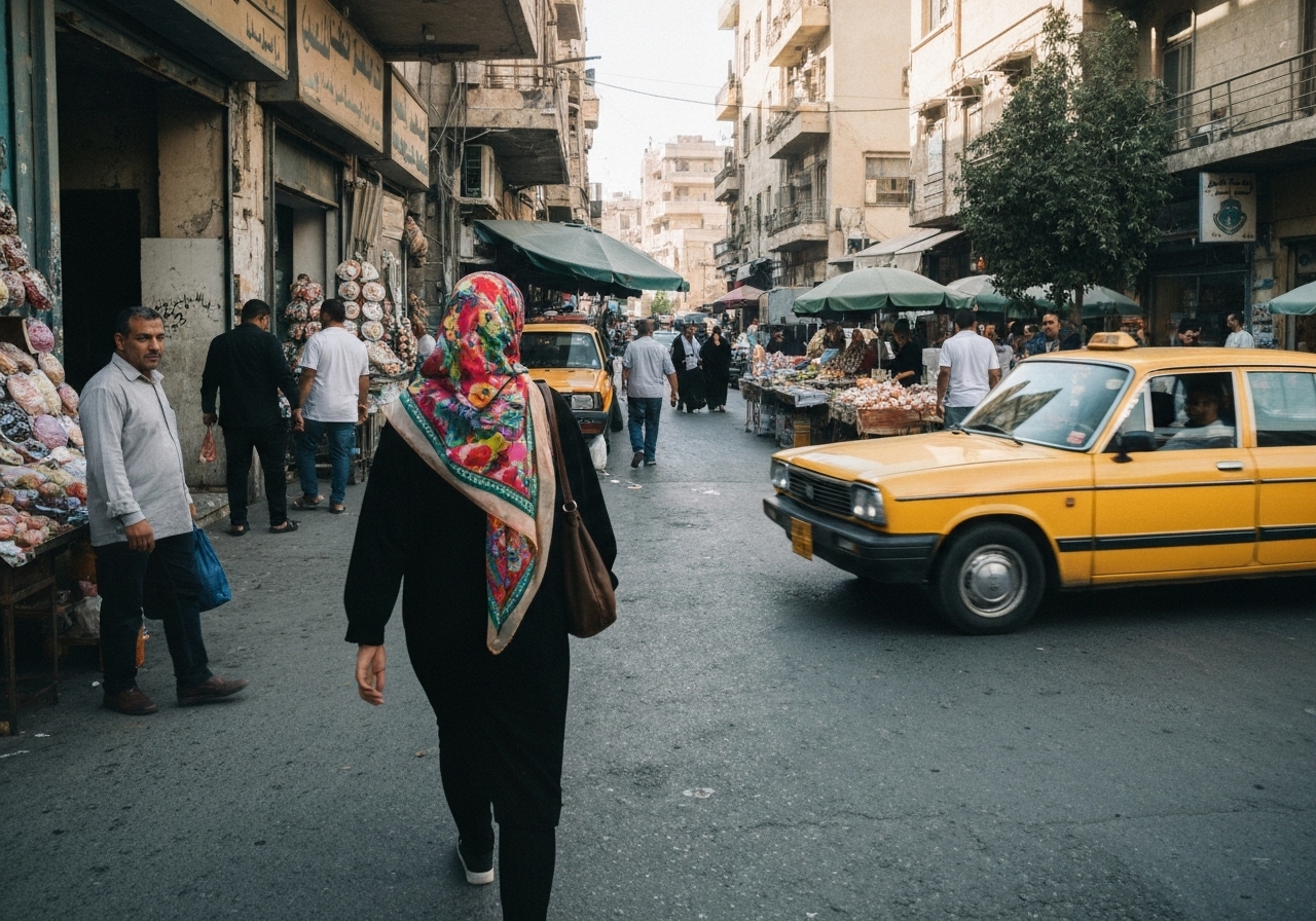 Spontaneous smartphone photo of daily life in Amman, Jordan, authentic and unposed