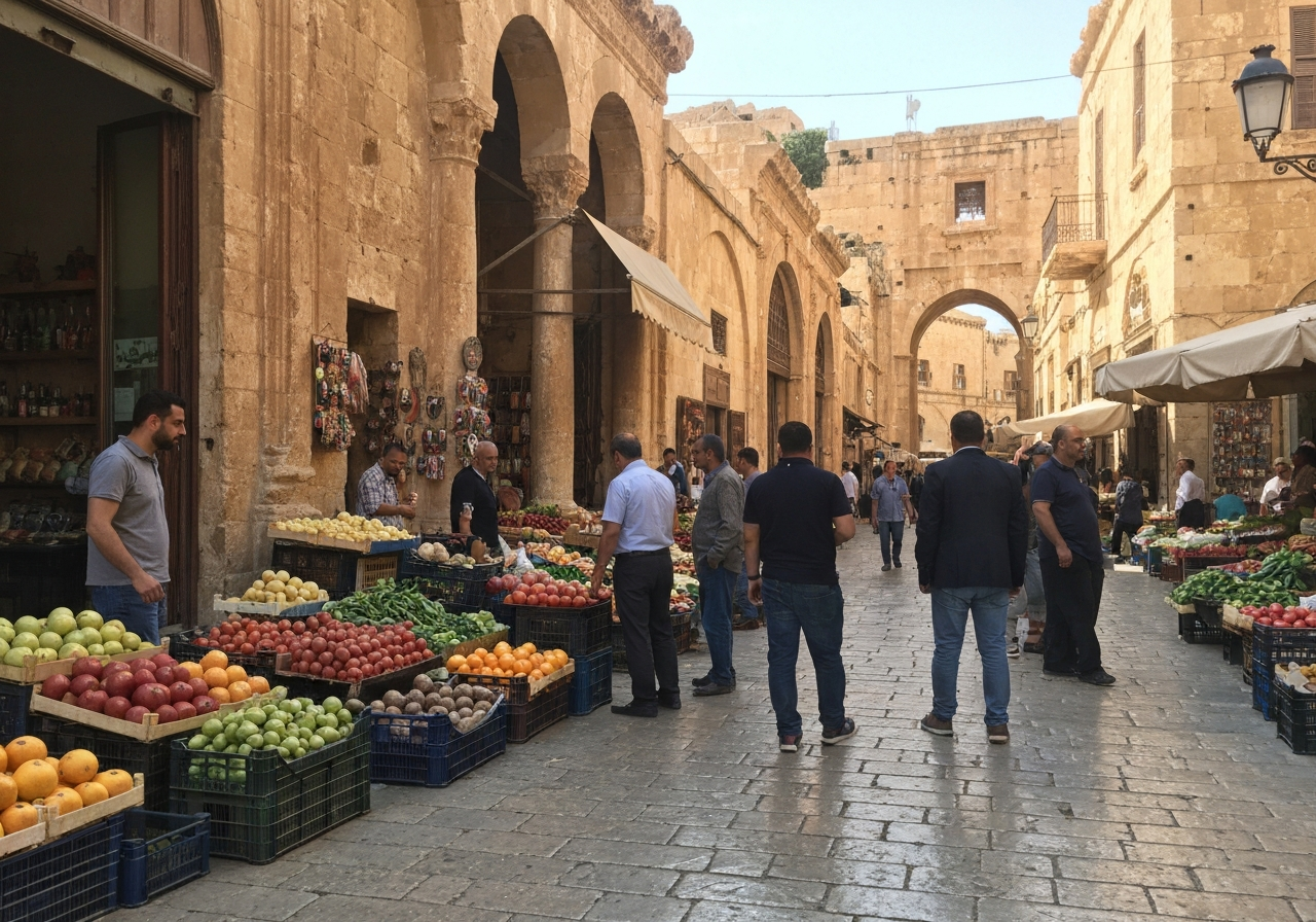 Spontaneous smartphone photo of daily life in Baalbek, Lebanon, authentic and unposed
