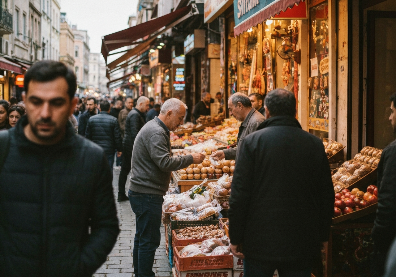 Spontaneous smartphone photo of daily life in Istanbul, Turkey, authentic and unposed