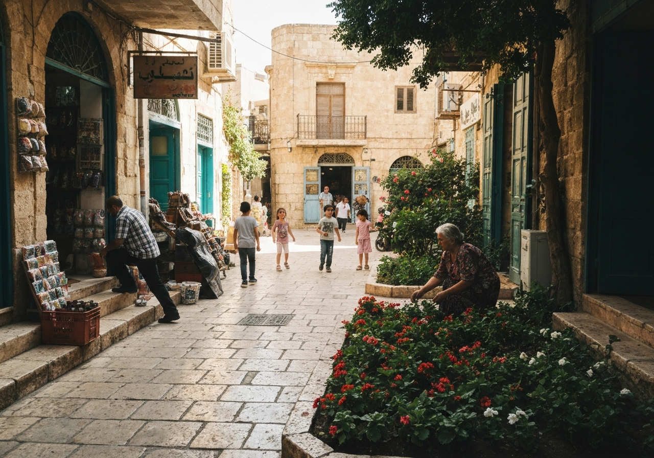 Spontaneous smartphone photo of daily life in Baalbek, Lebanon, authentic and unposed