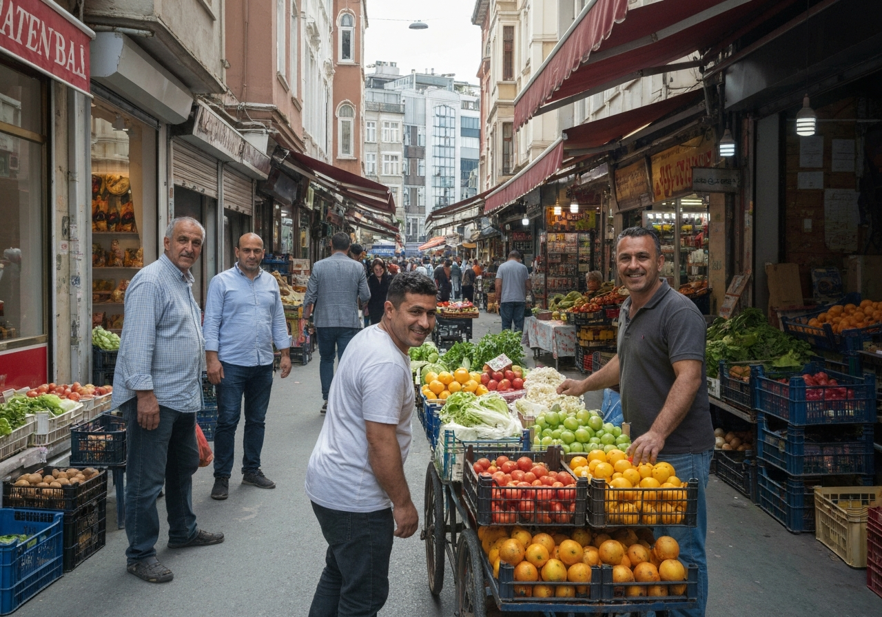 Spontaneous smartphone photo of daily life in Istanbul, Turkey, authentic and unposed