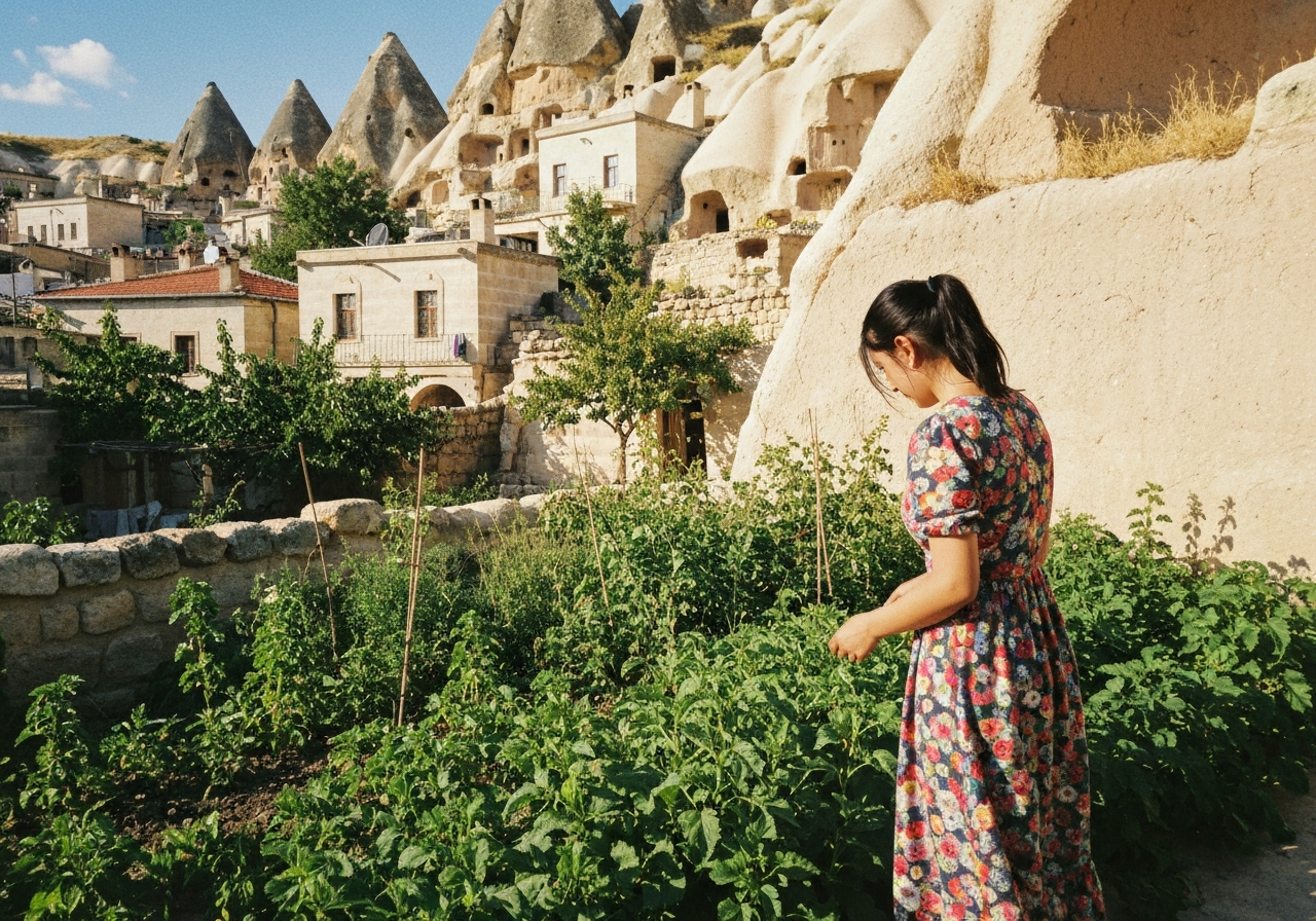 Spontaneous smartphone photo of daily life in Cappadocia, Turkey, authentic and unposed