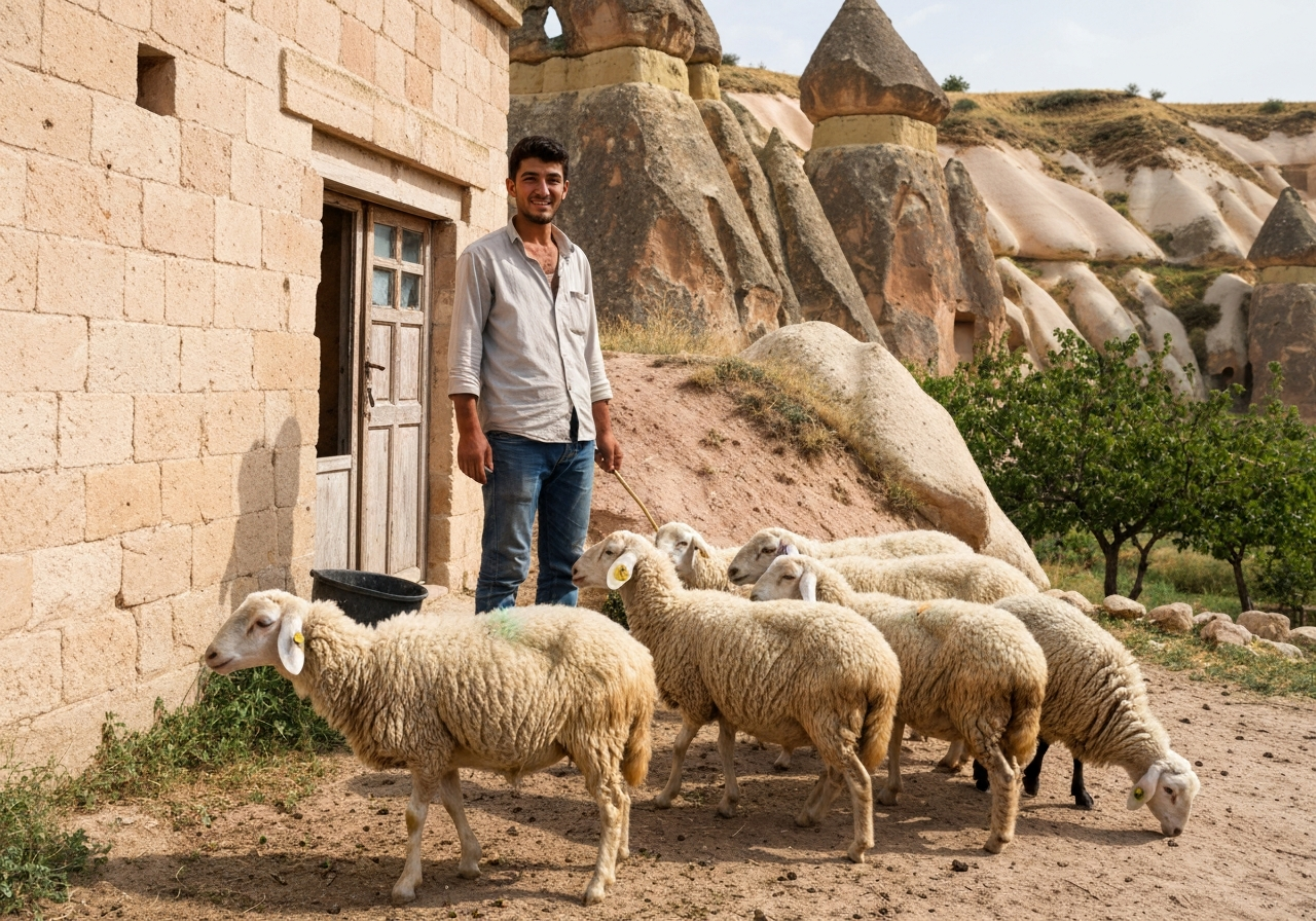 Spontaneous smartphone photo of daily life in Cappadocia, Turkey, authentic and unposed