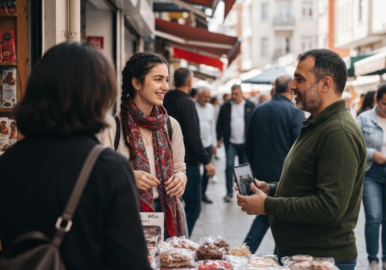 Spontaneous smartphone photo of daily life in Izmir, Turkey, authentic and unposed