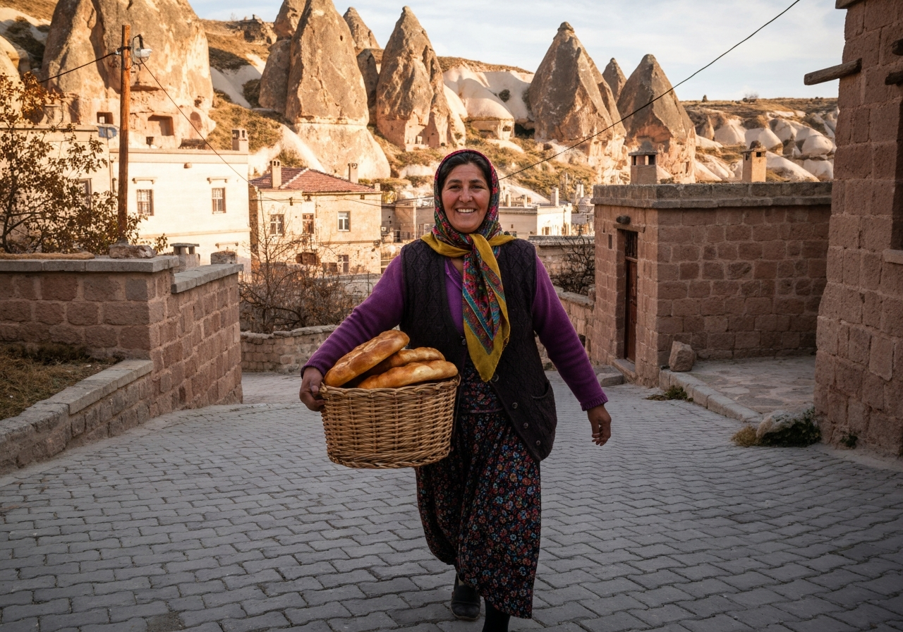 Spontaneous smartphone photo of daily life in Cappadocia, Turkey, authentic and unposed