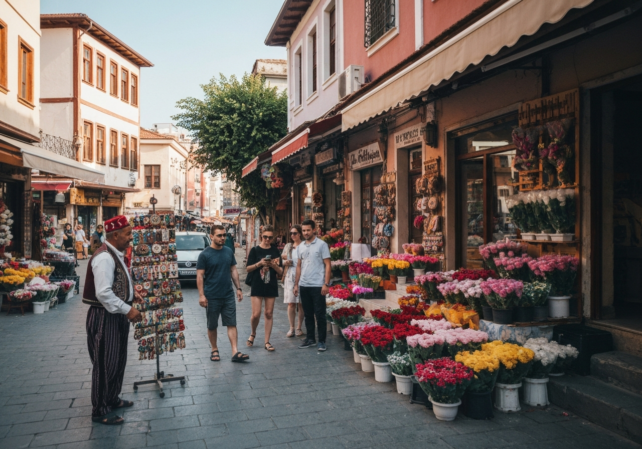 Spontaneous smartphone photo of daily life in Antalya, Turkey, authentic and unposed