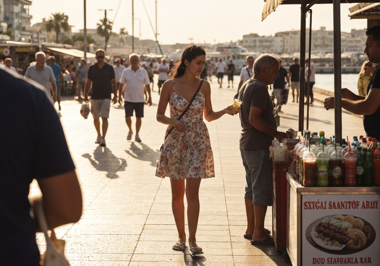 Spontaneous smartphone photo of daily life in Antalya, Turkey, authentic and unposed