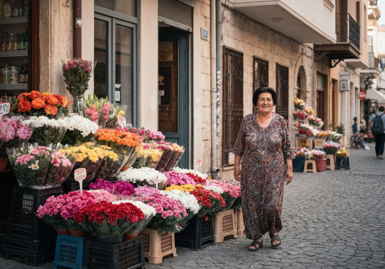 Casual street photography moment in Antalya, Turkey, capturing genuine local atmosphere