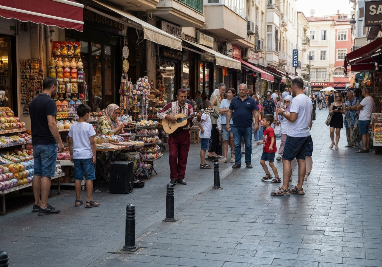 Spontaneous smartphone photo of daily life in Antalya, Turkey, authentic and unposed