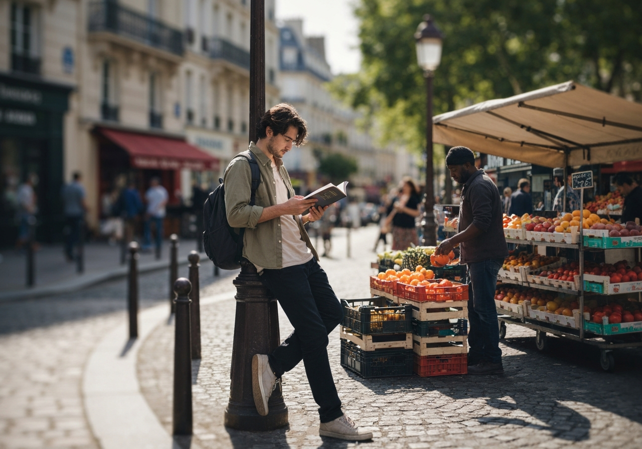 Spontaneous smartphone photo of daily life in Paris, France, authentic and unposed