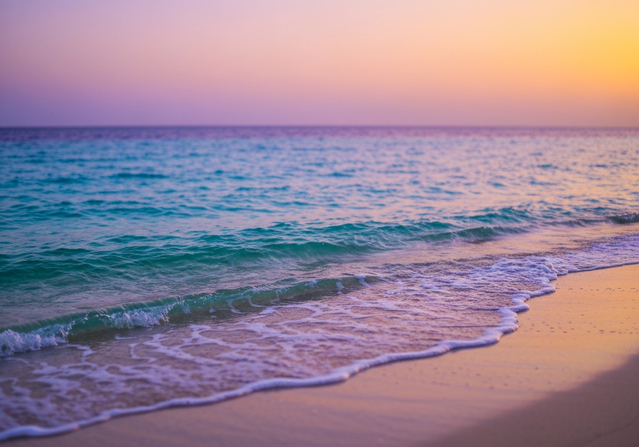 A close-up, natural light photograph of the Red Sea shoreline in Aqaba, Jordan, taken from a low angle. Gentle waves are lapping at the wet sand, with a few small pebbles visible. The water has a slight sheen, and the overall impression is one of simple, unadorned natural beauty, as if captured on a whim